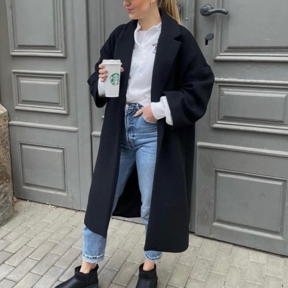 Zara Oversized Wool Blend Coat Size - Picture 5 of 16